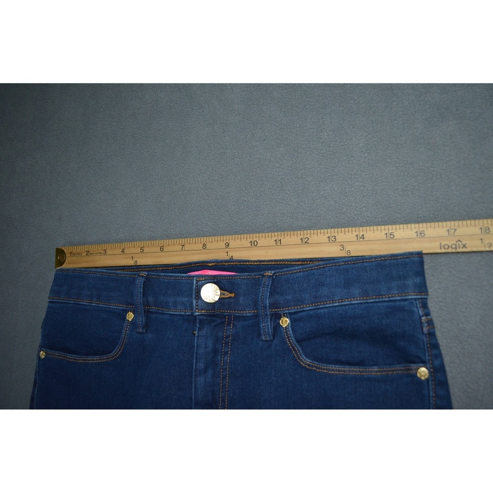 Lilly Pulitzer Eagan Jeans High Rise Size 12 Bennett Wash Style 013597 Skinny - Picture 6 of 11